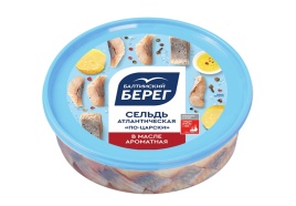 Сельдь филе кус в масле По-Царски 400г  Балтийский Берег