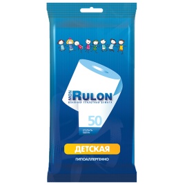 Туалетная бумага детская влажная 50шт Mon Rulon