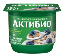 Йогурт АктиБио Черн-5Зл-Сем Льна 2.9% 130г ст