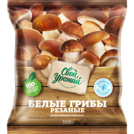 Грибы Белые рез с/м 300г Свой Урожай