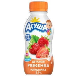 Ряженка 2.9% Клубника 180г бут