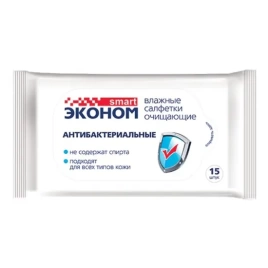 Салфетки влаж антибакт 15шт SMART