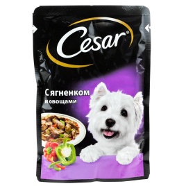 Корм д/собак Cesar ягненок/овощи 85гр