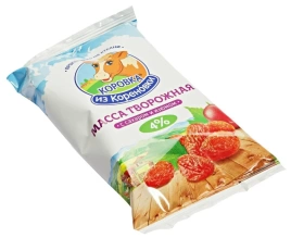 Творожная масса 4% с изюмом 180г