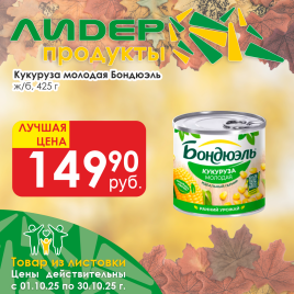 Кукуруза молодая 425мл