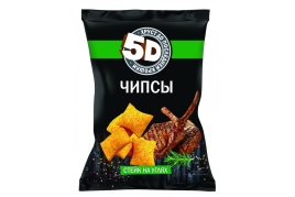 Чипсы Стейк на углях 90г 5Д