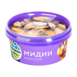 Мидии в рассоле 180г Меридиан