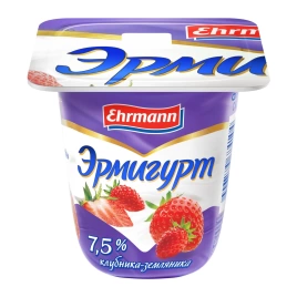 Йогурт Клубника-Земляника 7.5% 100г