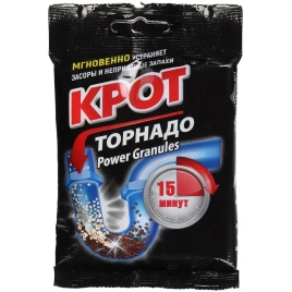 Средство д/труб Торнадо гранулы 90г Крот