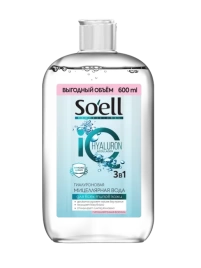 Вода мицел Гилауроновая 600мл Soell