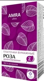 Платочки бумажные Роза 2х-сл 10 шт