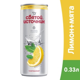 Вода минеральная Лимон/лайм газ 0.33л