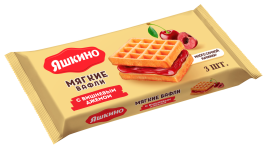 Вафли с вишневым джемом 120гр