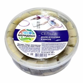 Сельдь ф-к в масле 480г Меридиан