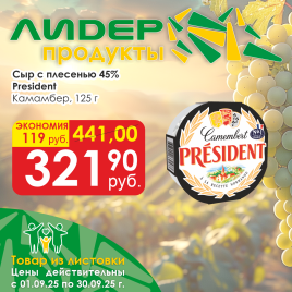 Камамбер с плесенью 45% 125г
