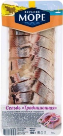 Сельдь филе-кус в масле Традиционная 180г в/у Вкусное море