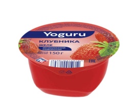 Желе на осн мол сывор YOGURU Клубника 150г ст