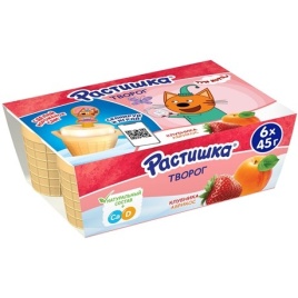 Растишка творог клубн/абрикос 3.5% 6*45г ст