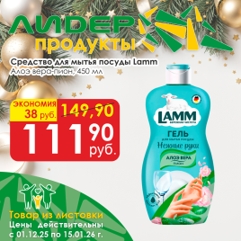 Средство д/мытья посуды Пион/алоэ вера 450мл