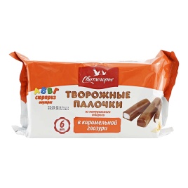 Творожные палочки ваниль карам  глаз  23%  6шт *30г