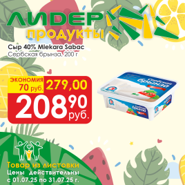 Сыр Сербская Брынза 40% 200г