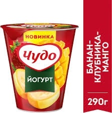 Йогурт вяз Банан/клубника/манго 2% 290г