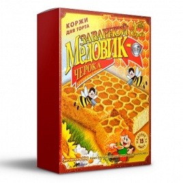 Коржи д/торта Заварные медовик 400г Черока