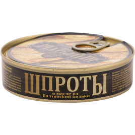 Шпроты в масле из касп кильки ж/б 160г ключ  Русский рыбный мир