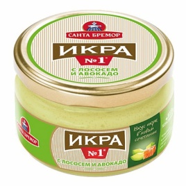 Икра мойвы дел №1 с лососем и авокадо 180г