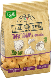Тараллини Nina Farina с чесноком 180г