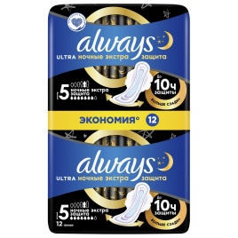 Прокладки Ultra Night DeoDuo 12шт