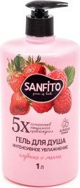 Гель д/душа Интенс увлаж Клубника и малина 1л
