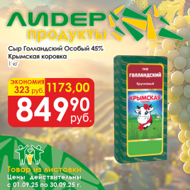 Сыр Голландский Особый 45% брус
