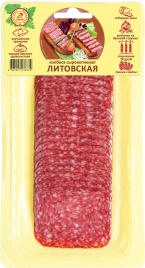 Колбаса Литовская с/к в/у нарезка 100гр