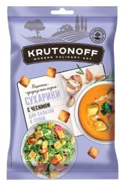Сухарики Крутоноф пшен.чеснок 100 гр
