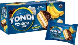 Печенье Tondi Choco Pie банан 180г Tondi
