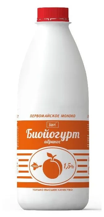 Биойогурт Абрикос Первомайское молоко 1.5% 900г бут фото 1