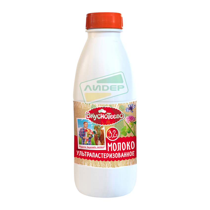 Молоко Вкуснотеево 3.2% 900г бут дл/хр фото 1