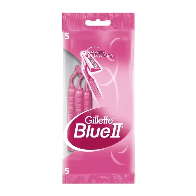 Gillette Blue II станок однораз д/жен розовый 5шт фото 1