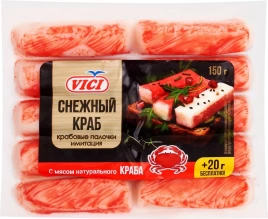 Крабовые палочки охл с мясом натур краба 170 г Vici