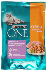 Корм д/котов чувствит пищевар Курица 75г пауч
