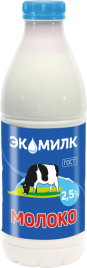 Молоко пастер 2.5% 900мл бут ЭкоМилк