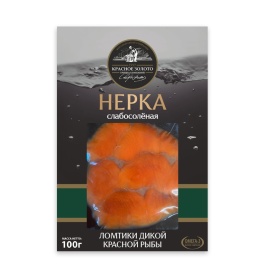 Нерка ломтики с/с 100г в/у Красное золото