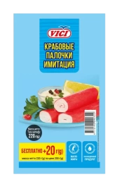 Крабовые палочки охлажденные 200г +20 Vici