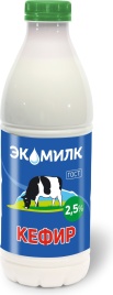 Кефир 2.5% 956г пэт ЭкоМилк