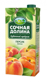 Напиток сокосодержащий Сочная Долина Персиково-яблочный т/п 0.95л