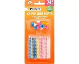 Свечи д/торта Праздничные с держ 24шт