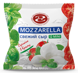 Сыр Моцарелла 45% 100г 12шар пленка