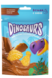 Печенье сахарное в молочной глазури Dinosaurs 50г