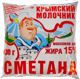 Сметана 15% 400г п/э